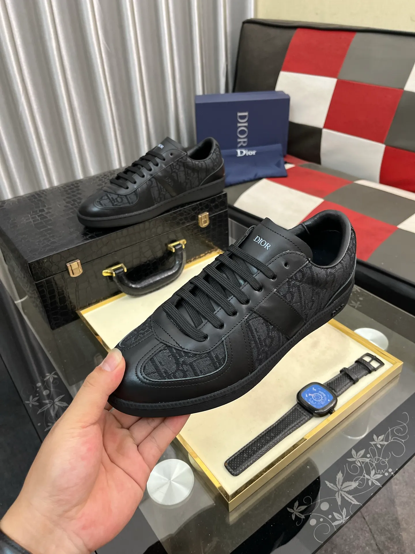 Men's Men's Shoes 💰400⌚️⌚️《Dior DIOR*》The latest and most popular casual shoes, top brand [seduce] luxury~purchase, top~quality. [Strong] The upper is made of imported breathable cowhide with material ➕ breathable sheepskin feet (•) and fine workmanship. Original stylish and stylish soft rubber wear-resistant outsole, light and comfortable on the foot, size: 38-442️⃣colors available